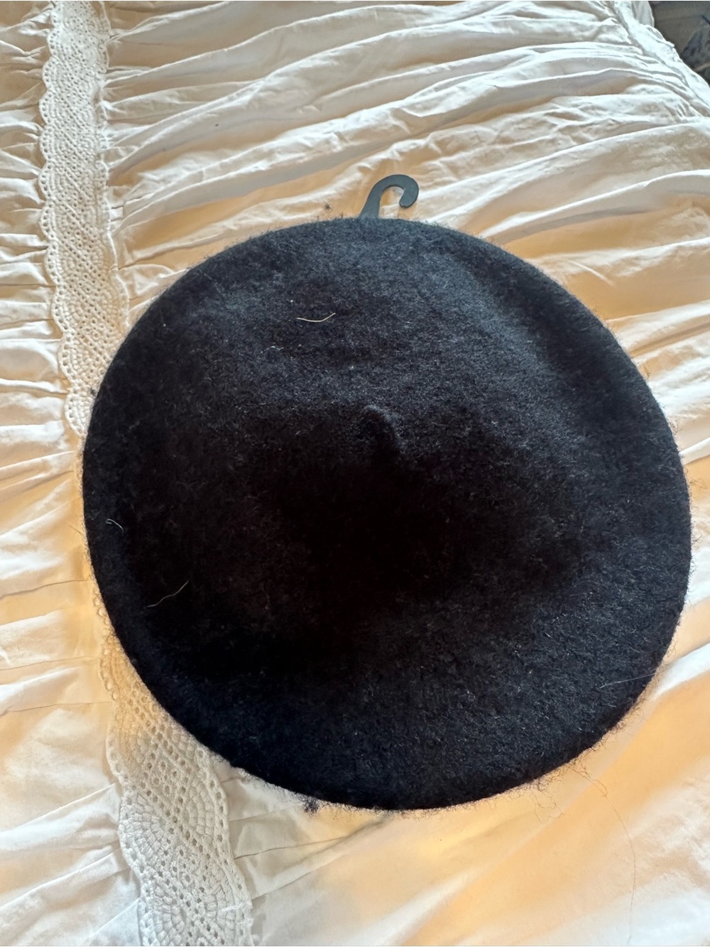 Zara Black Wool Beret Kids Hat